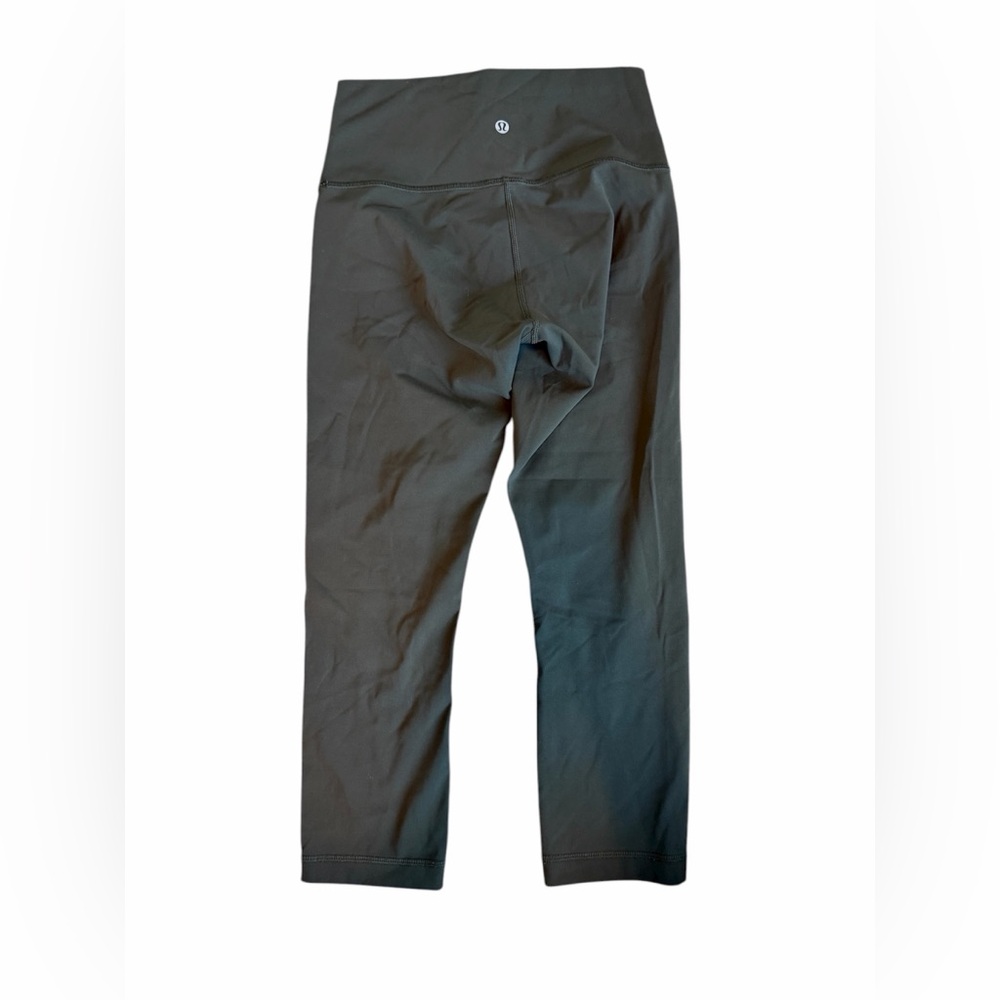 Lululemon Wunder Under Crop - Olive Green - Picture 3 of 7